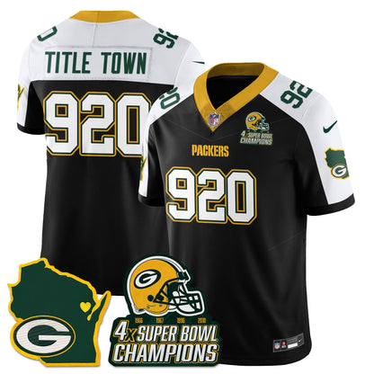 GB 4-Time Champions Patch Vapor Limited Jersey - All Stitched
