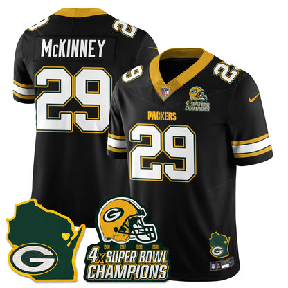 GB 4-Time Champions Patch Vapor Limited Jersey - All Stitched