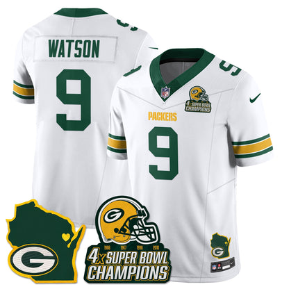 GB 4-Time Champions Patch Vapor Limited Jersey - All Stitched