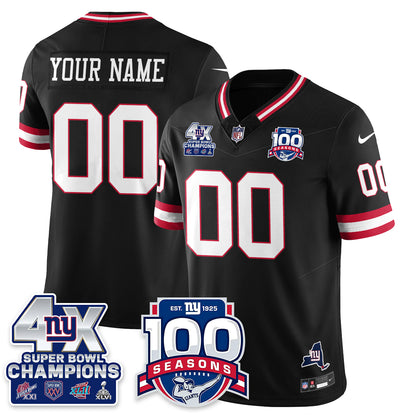 NYG 4-Time Champions Vapor Limited Jersey- 100th Season - All Stitched