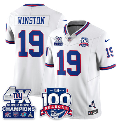 NYG 4-Time Champions Vapor Limited Jersey- 100th Season - All Stitched