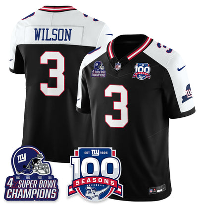 NYG 4-Time Champions Vapor Limited Jersey- 100th Season - All Stitched