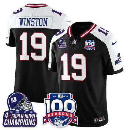NYG 4-Time Champions Vapor Limited Jersey- 100th Season - All Stitched