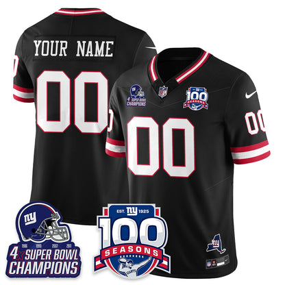 NYG 4-Time Champions Vapor Limited Jersey- 100th Season - All Stitched