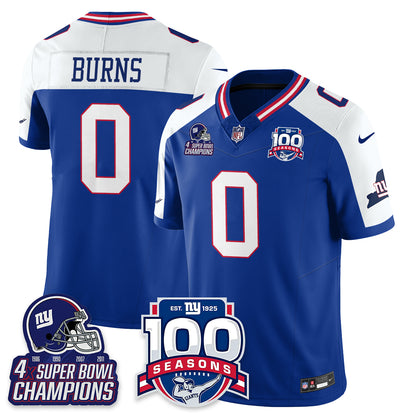 NYG 4-Time Champions Vapor Limited Jersey- 100th Season - All Stitched