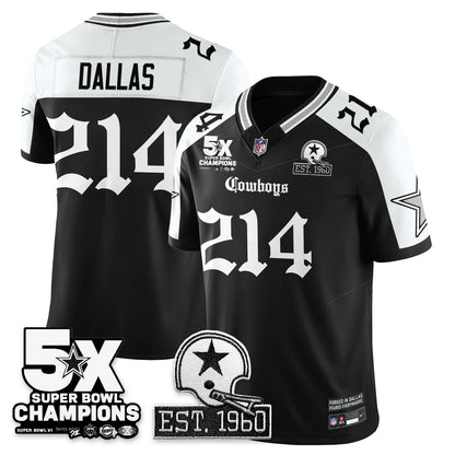 DAL 'Gothic 5-Time Champions Edition' Vapor Limited Jersey - All Stitched