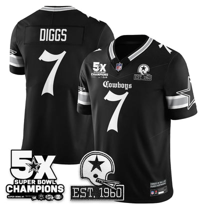 DAL 'Gothic 5-Time Champions Edition' Vapor Limited Jersey - All Stitched