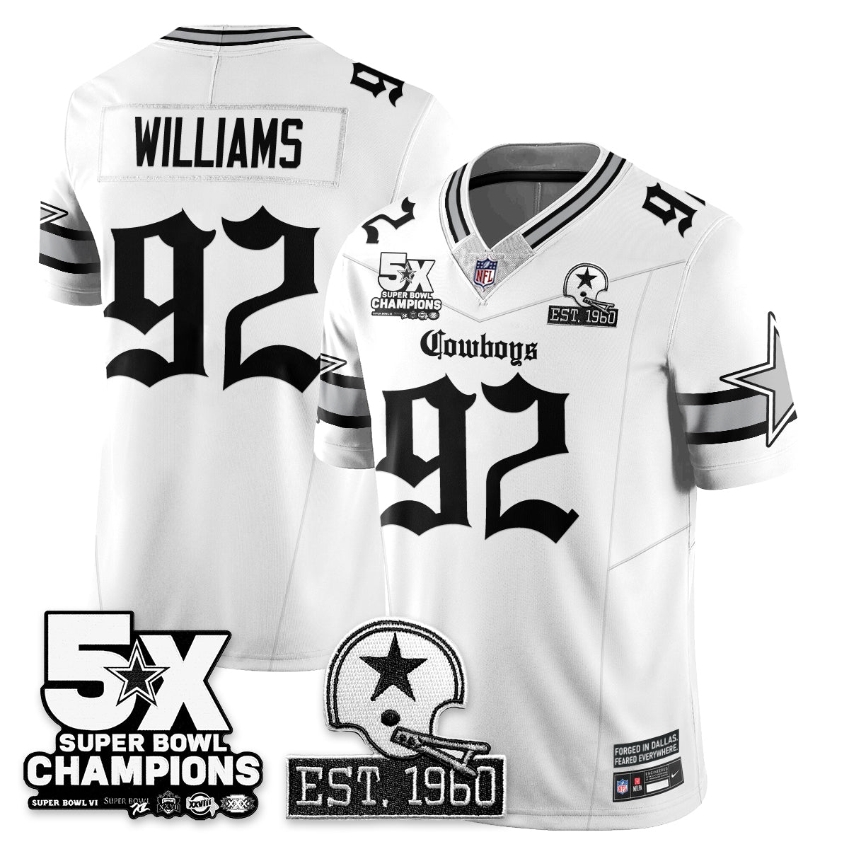 DAL 'Gothic 5-Time Champions Edition' Vapor Limited Jersey - All Stitched