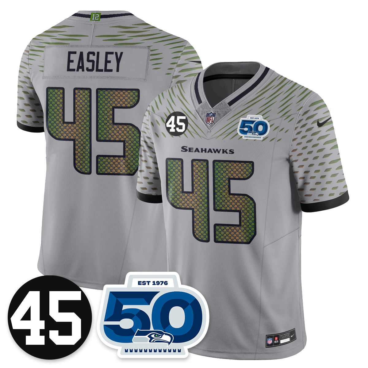 Seattle Seahawks Vapor Limited Jersey - Honor Kenny Easley - All Stitched