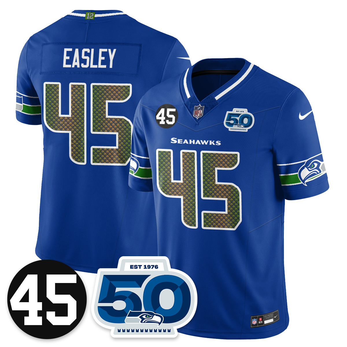 Seattle Seahawks Vapor Limited Jersey - Honor Kenny Easley - All Stitched