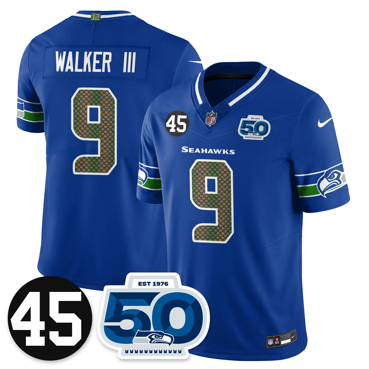 Seattle Seahawks Vapor Limited Jersey - Honor Kenny Easley - All Stitched