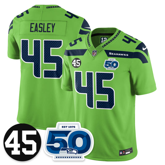 Seattle Seahawks Vapor Limited Jersey - Honor Kenny Easley - All Stitched