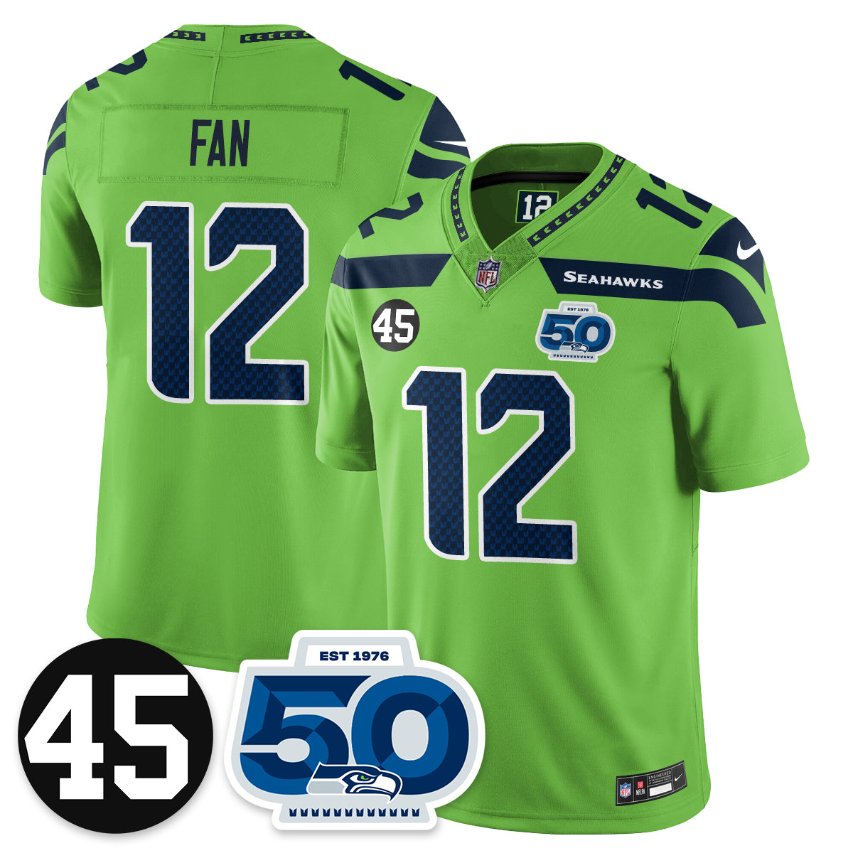 Seattle Seahawks Vapor Limited Jersey - Honor Kenny Easley - All Stitched