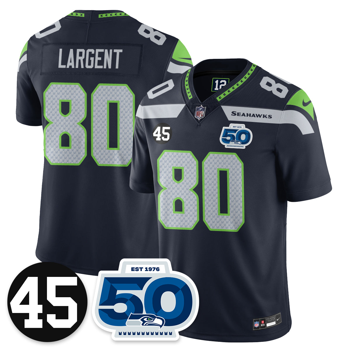 Seattle Seahawks Vapor Limited Jersey - Honor Kenny Easley - All Stitched