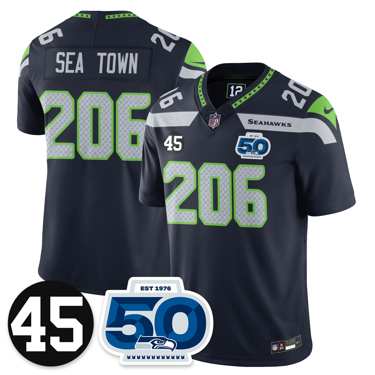 Seattle Seahawks Vapor Limited Jersey - Honor Kenny Easley - All Stitched
