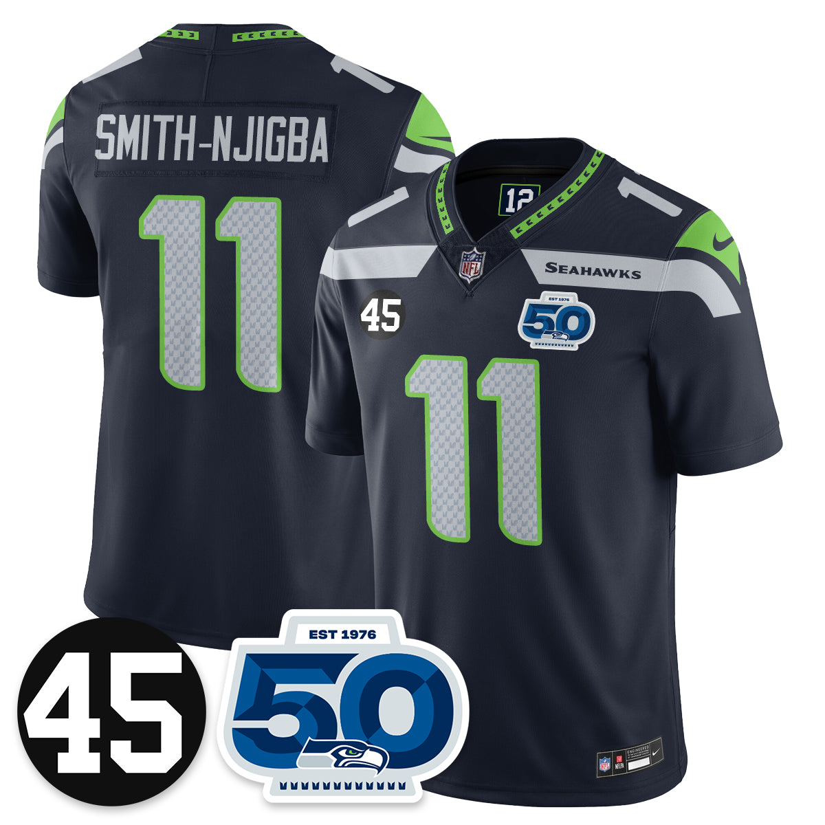 Seattle Seahawks Vapor Limited Jersey - Honor Kenny Easley - All Stitched