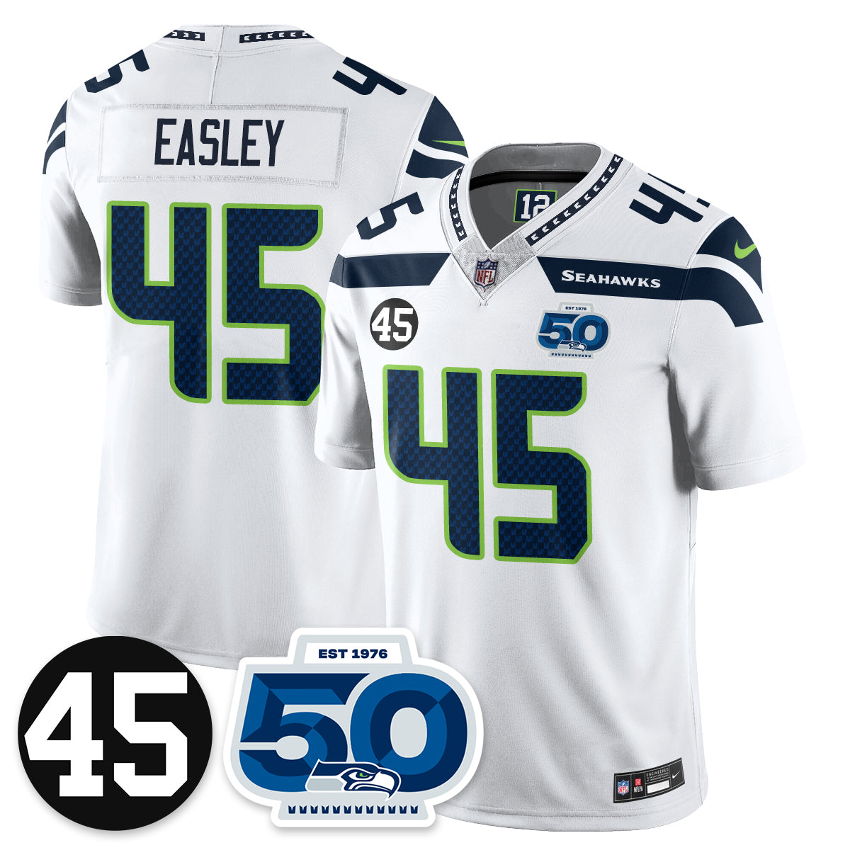Seattle Seahawks Vapor Limited Jersey - Honor Kenny Easley - All Stitched