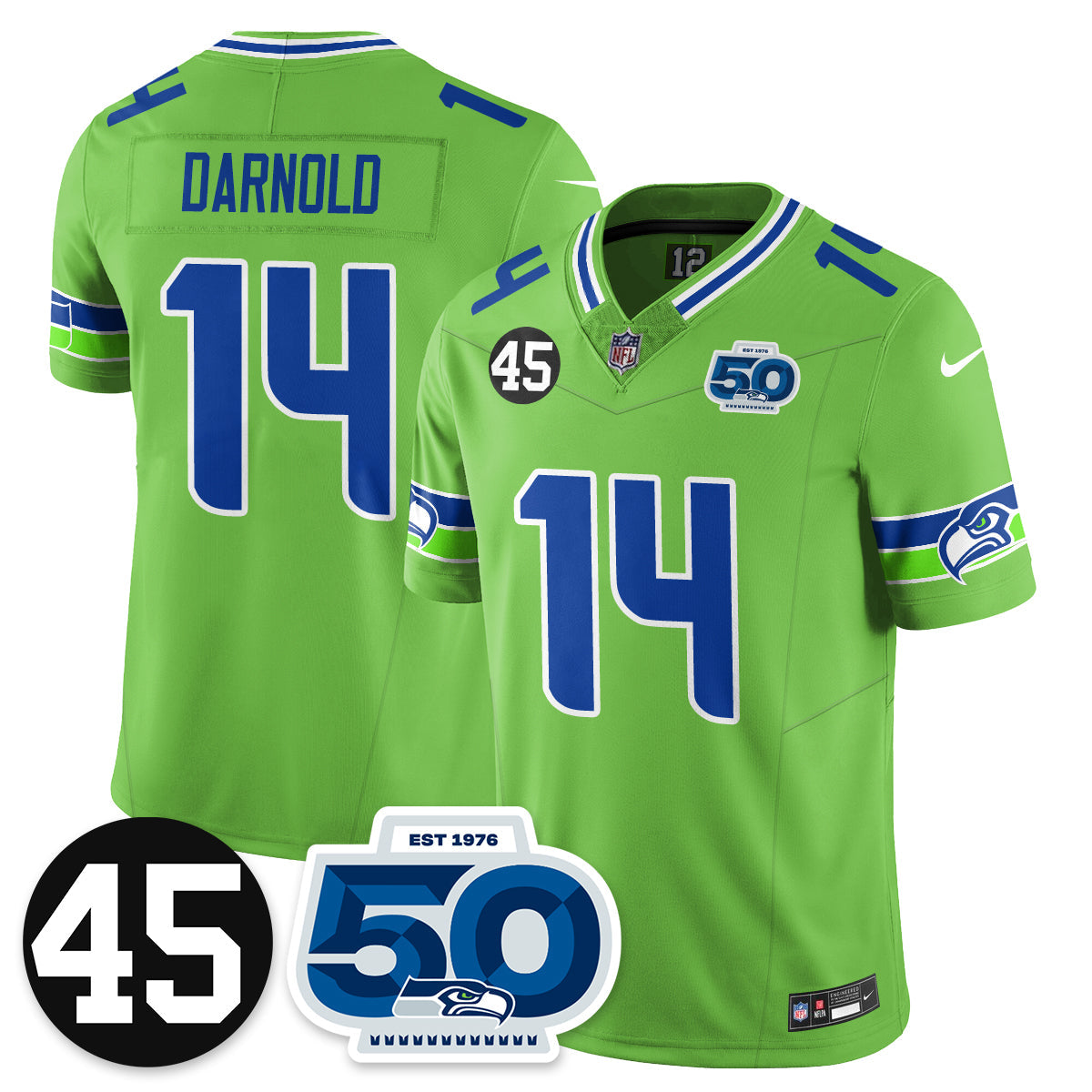 Seattle Seahawks Vapor Limited Jersey - Honor Kenny Easley - All Stitched