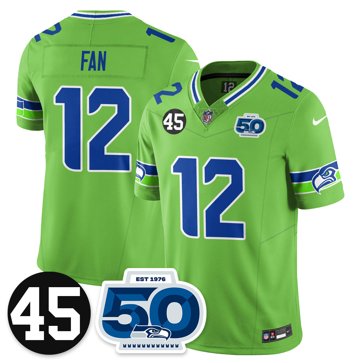 Seattle Seahawks Vapor Limited Jersey - Honor Kenny Easley - All Stitched
