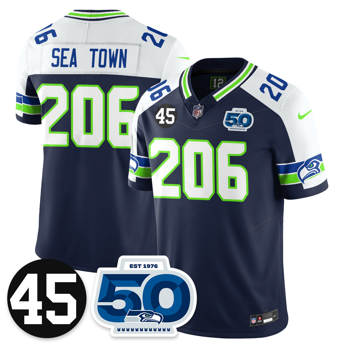 Seattle Seahawks Vapor Limited Jersey - Honor Kenny Easley - All Stitched