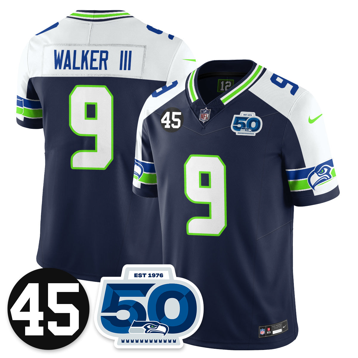 Seattle Seahawks Vapor Limited Jersey - Honor Kenny Easley - All Stitched