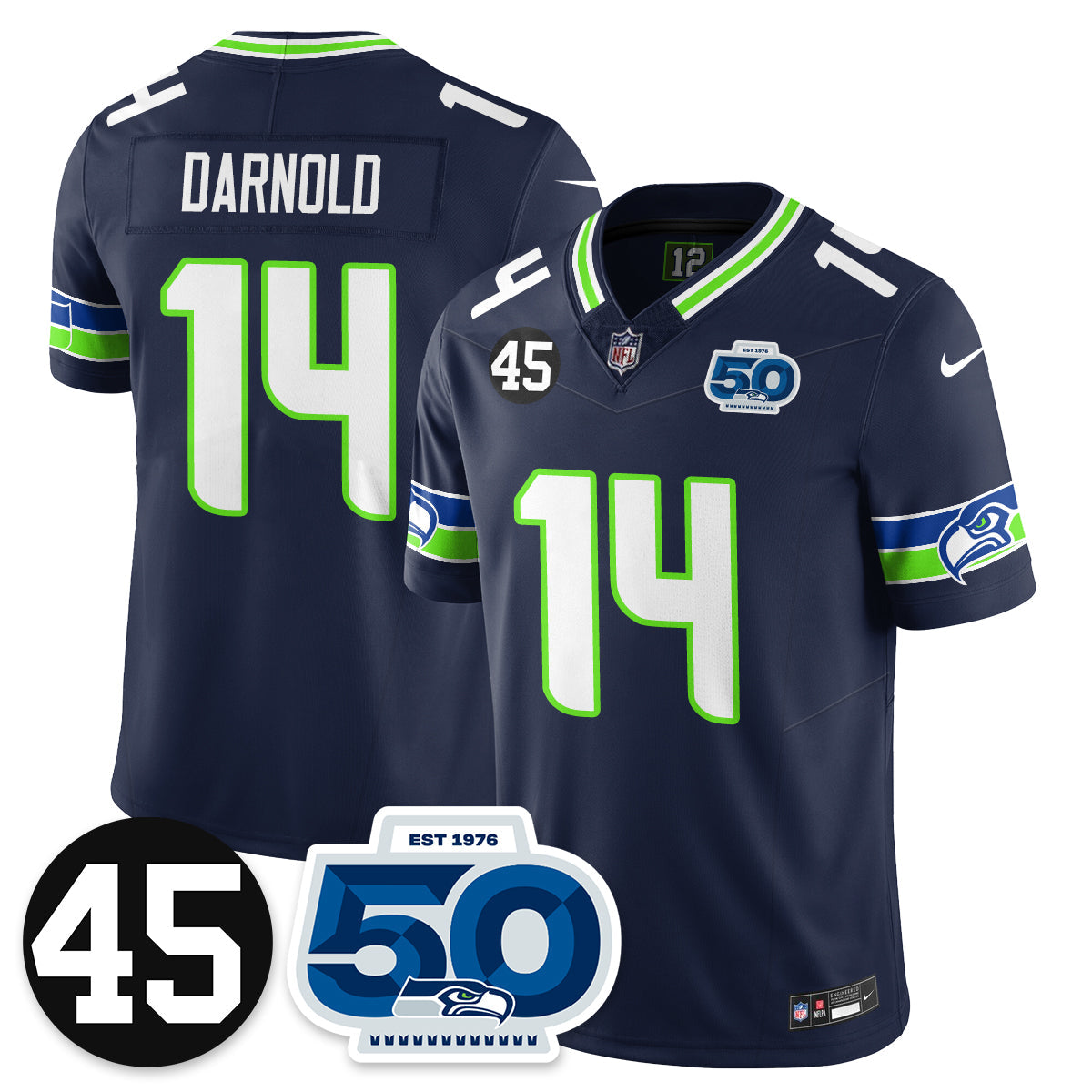 Seattle Seahawks Vapor Limited Jersey - Honor Kenny Easley - All Stitched