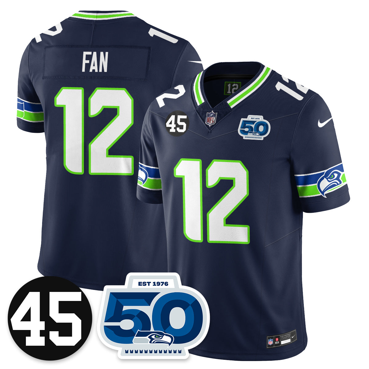 Seattle Seahawks Vapor Limited Jersey - Honor Kenny Easley - All Stitched