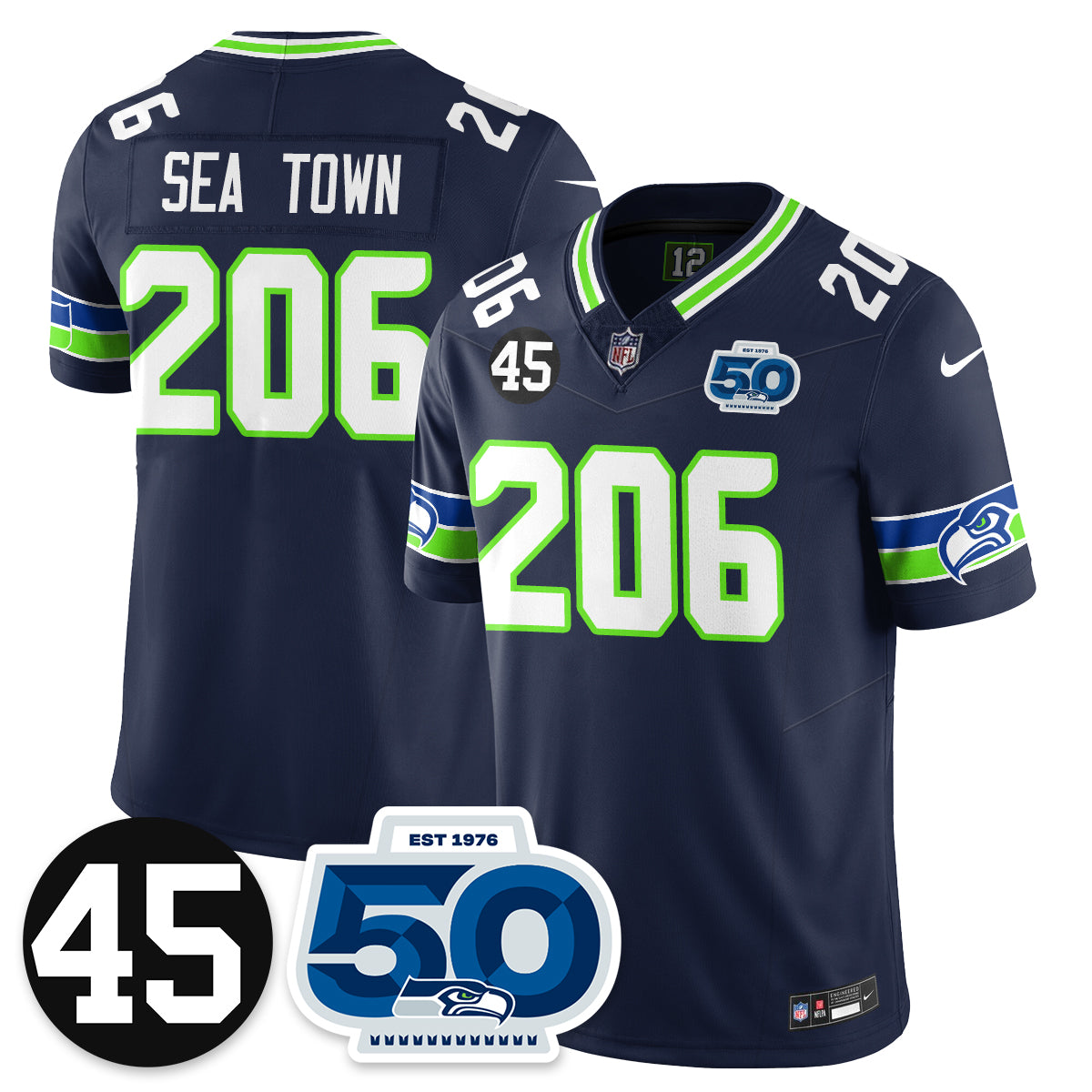 Seattle Seahawks Vapor Limited Jersey - Honor Kenny Easley - All Stitched