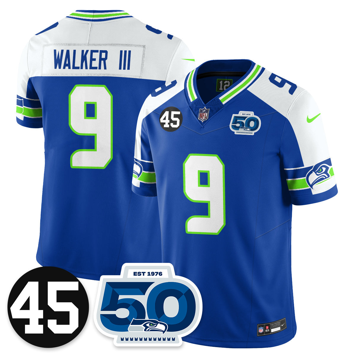 Seattle Seahawks Vapor Limited Jersey - Honor Kenny Easley - All Stitched