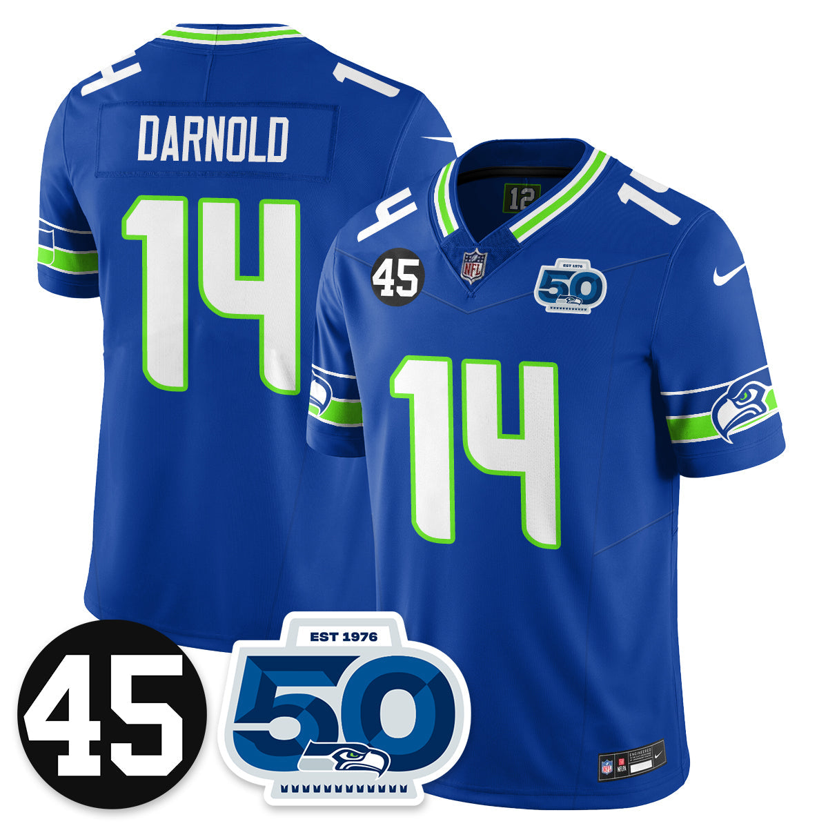 Seattle Seahawks Vapor Limited Jersey - Honor Kenny Easley - All Stitched