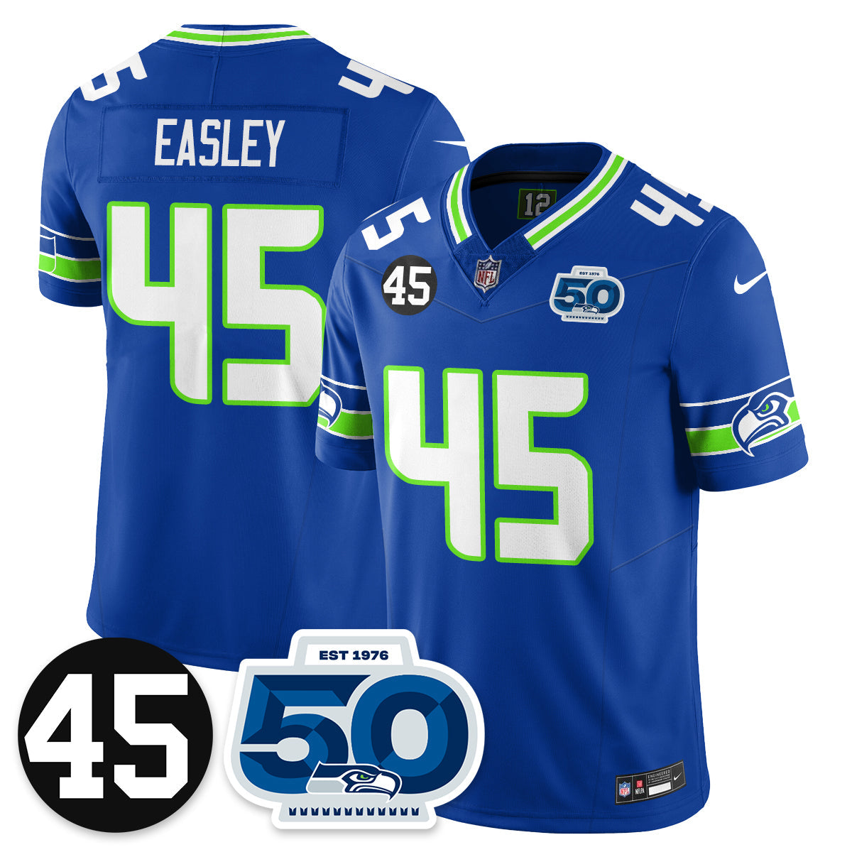 Seattle Seahawks Vapor Limited Jersey - Honor Kenny Easley - All Stitched