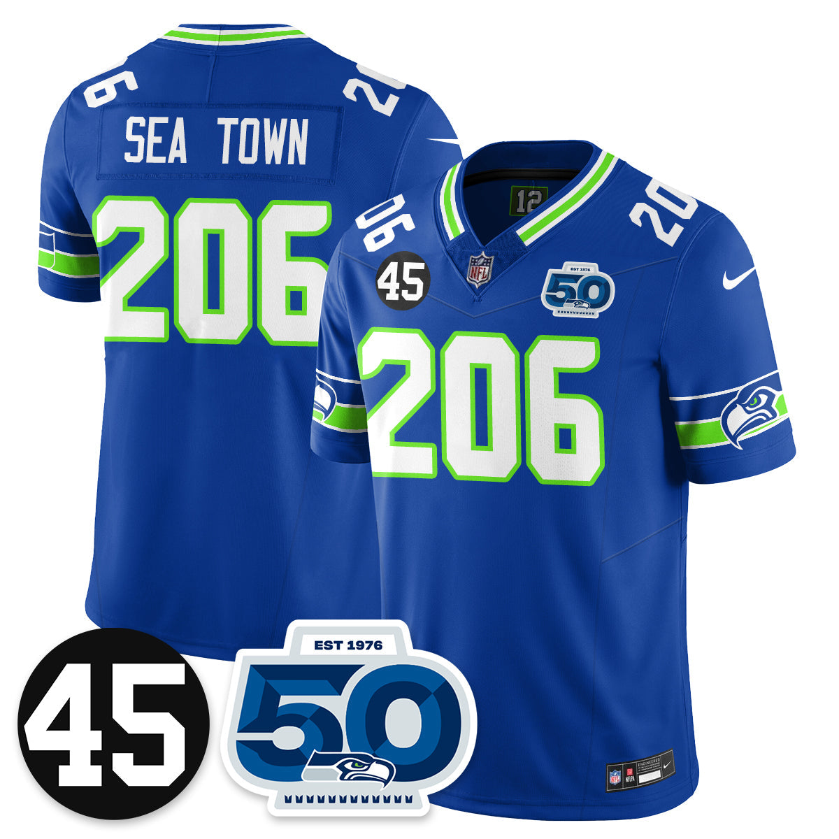 Seattle Seahawks Vapor Limited Jersey - Honor Kenny Easley - All Stitched