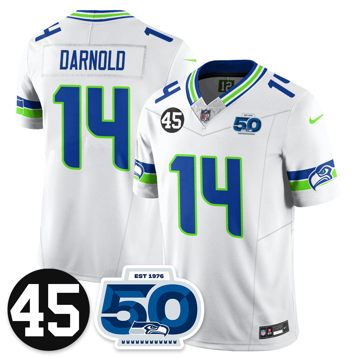 Seattle Seahawks Vapor Limited Jersey - Honor Kenny Easley - All Stitched