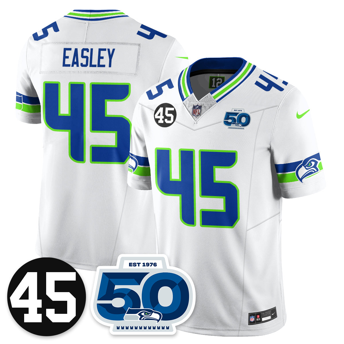 Seattle Seahawks Vapor Limited Jersey - Honor Kenny Easley - All Stitched