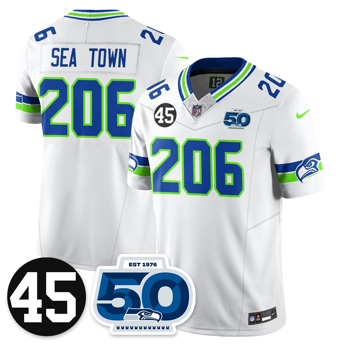Seattle Seahawks Vapor Limited Jersey - Honor Kenny Easley - All Stitched