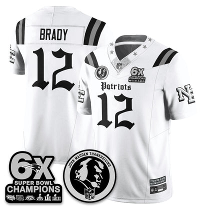 NE Gothic 6x Champions Patch Vapor Limited Jersey - John Madden Patch - All Stitched