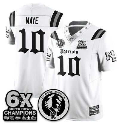 NE Gothic 6x Champions Patch Vapor Limited Jersey - John Madden Patch - All Stitched