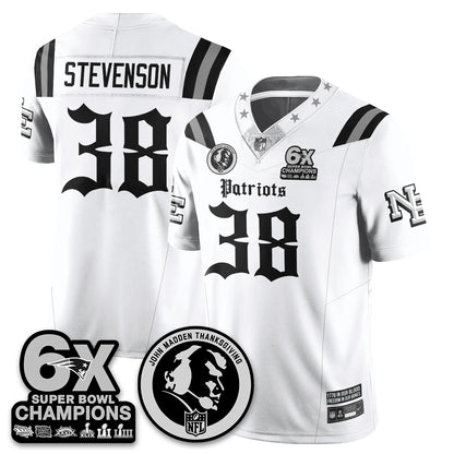 NE Gothic 6x Champions Patch Vapor Limited Jersey - John Madden Patch - All Stitched