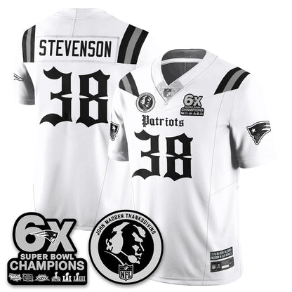 NE Gothic 6x Champions Patch Vapor Limited Jersey - John Madden Patch - All Stitched