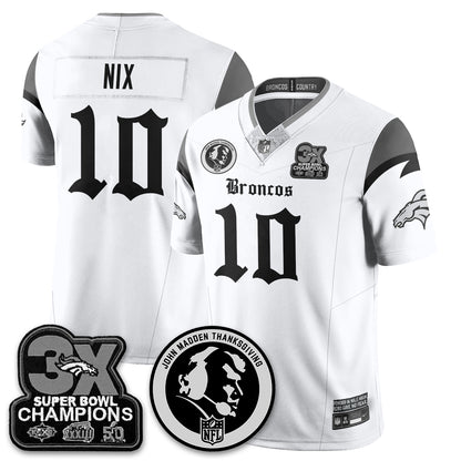 DEN Gothic 3x Champions Vapor Limited Jersey - John Madden Patch - All Stitched