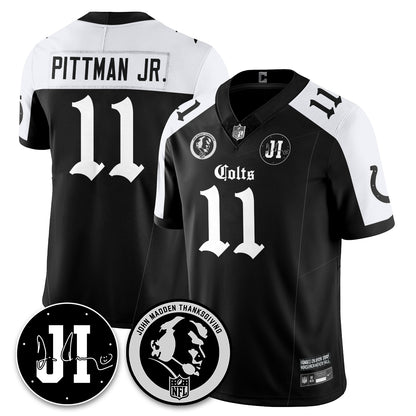 IND Gothic Vapor Limited Jersey - John Madden, Jim Irsay Patch - All Stitched