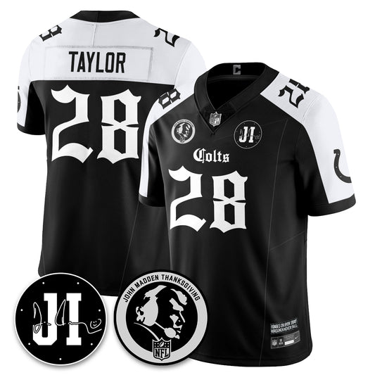 IND Gothic Vapor Limited Jersey - John Madden, Jim Irsay Patch - All Stitched