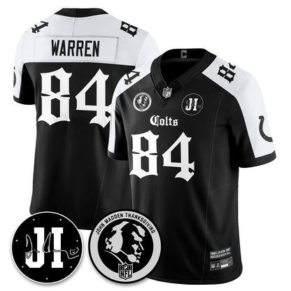 IND Gothic Vapor Limited Jersey - John Madden, Jim Irsay Patch - All Stitched