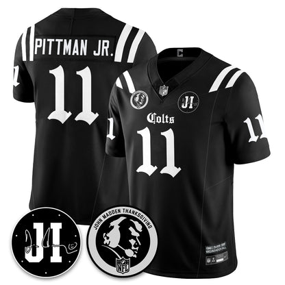 IND Gothic Vapor Limited Jersey - John Madden, Jim Irsay Patch - All Stitched