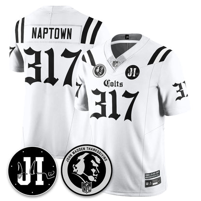 IND Gothic Vapor Limited Jersey - John Madden, Jim Irsay Patch - All Stitched