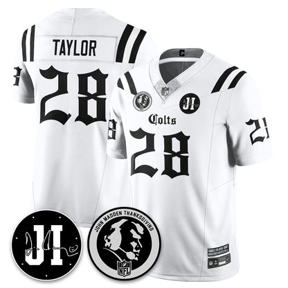 IND Gothic Vapor Limited Jersey - John Madden, Jim Irsay Patch - All Stitched