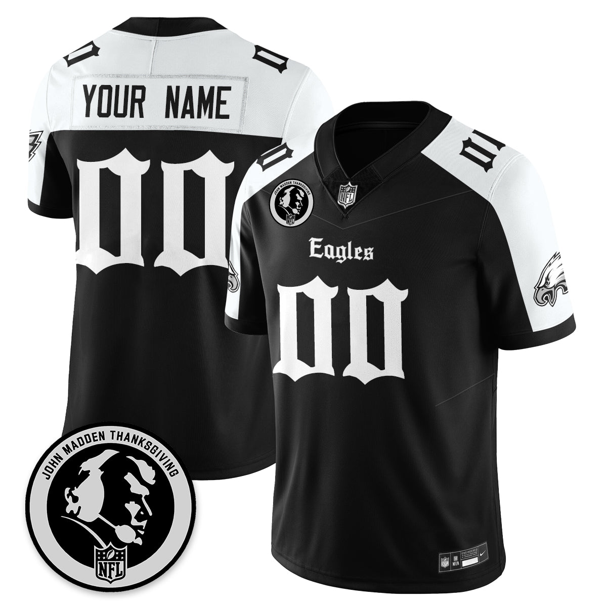 PHI Gothic Vapor Limited Jersey - John Madden Patch - All Stitched