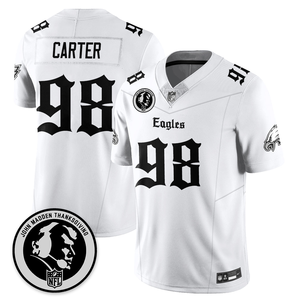 PHI Gothic Vapor Limited Jersey - John Madden Patch - All Stitched