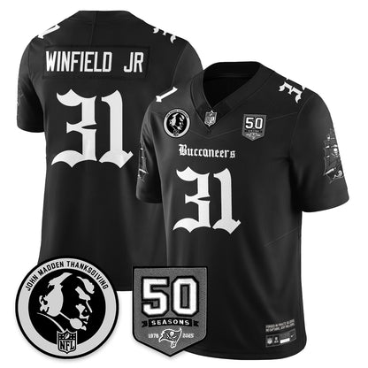 TB Gothic Vapor Limited Jersey - John Madden Patch - All Stitched