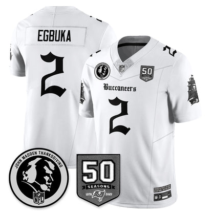 TB Gothic Vapor Limited Jersey - John Madden Patch - All Stitched